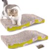 Cat Scratching Pad Scratch Board For Kitten with Catnip - Corrugated Paper Cat Scratcher