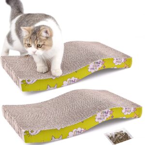Cat Scratching Pad Scratch Board For Kitten with Catnip - Corrugated Paper Cat Scratcher