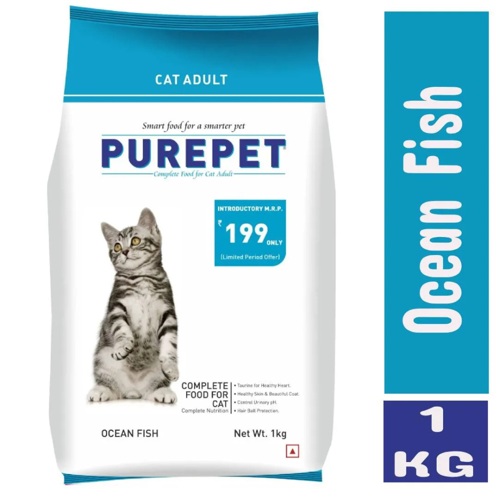 Purepet Adult Cat Dry Food Ocian Fish- 1KG