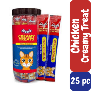 Drools Creamy cat Treats, Real Chicken, 375 gm (Pack of 25)