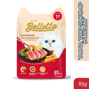 Bellotta Adult Pouch Tuna Topping Shrimp in Jelly 85g