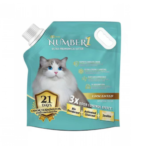 Number 1 Ultra-Premium 21 Days Odor Terminator Cat Litter with Lavender Scent 6kg