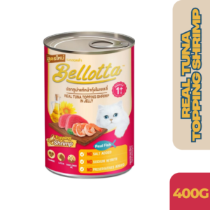 Bellotta Can Adult Real Tuna Topping Shrimp In Jelly 400g