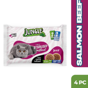 Jungle Adult Pouch Salmon And Beef 4Pc Combo (4×100g)