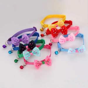 Bow Collar with Bell Cat Pet Adjustable Collar