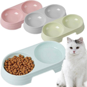 Double Food Bowl for Cats & Dogs