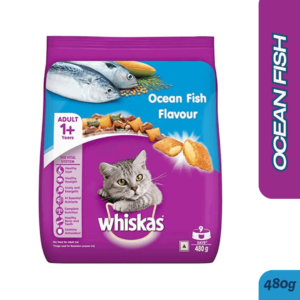 Whiskas Adult 1+ Cat Food Ocean Fish 480gm