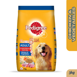 Pedigree Adult Dry Dog Food Chicken And Vegetables Flavor 3kg