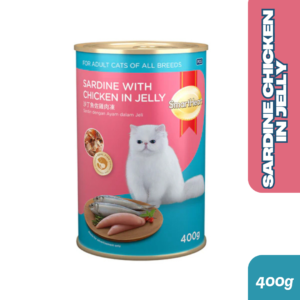SmartHeart Cat Can Food Sardine with Chicken in Jelly 400g