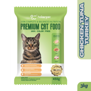 Haisenpet Premium Cat Food Chicken, Tuna & Turkey 3kg