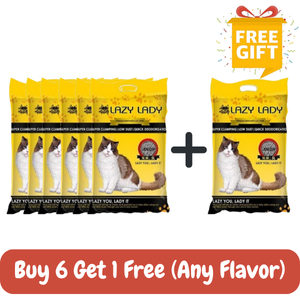 (Buy 6 Get 1 Free) Lazy Lady Cat Litter 5L (Any Flavor)