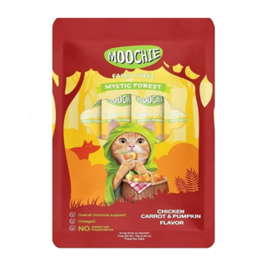 Moochie Fairy Puree Creamy Treat for Cats Chicken carrot Pumpkin Flavor 15x5g