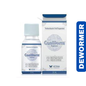 CanWorm Fenbendazole Deworming Oral Suspension for Pet Cat and Dog 30ML