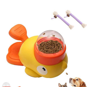 Duck Shaped Puzzle Food Dispensing Toy For Cats & Dogs