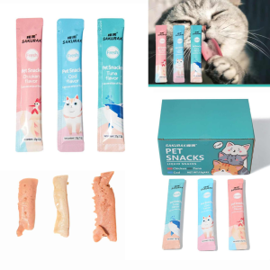 Sakurax Cat Treats Tuna, Chicken & Cod Flavors Cat Food – 15g