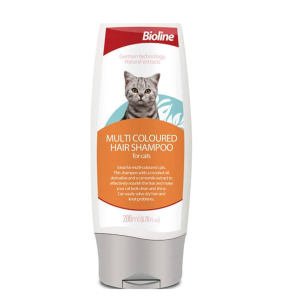 Bioline Multi-coloured Hair Cat Shampoo 200ml