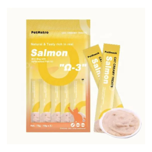 PetMetro Creamy Treats for Cats Salmon 5×15g)