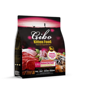 GIBO Kitten Cat Food Fish, Beef, Shrimp & Chicken 2.5kg