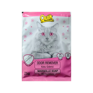 Quik Odor Remover Cat Litter Freshener Deodorizing Powder Marseillie Soap 25g
