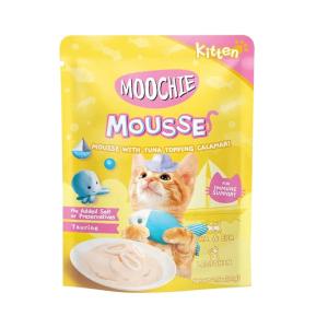Moochie Pouch Kitten Mousse with Tuna Topping Calamari 70g