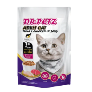 Dr. Petz Adult Cat Pouch Chicken & Tuna in Jelly 70g